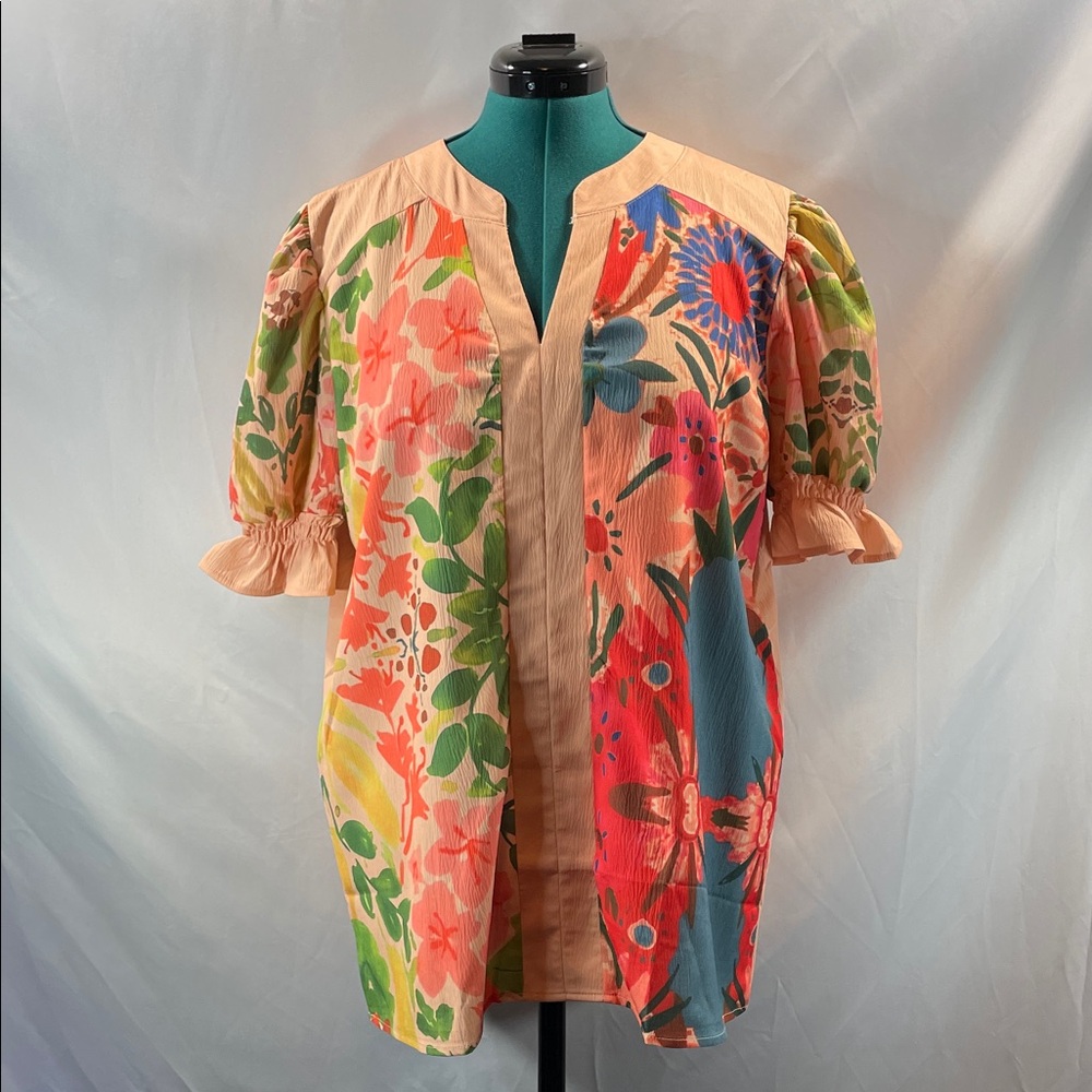 Vibrant Floral Women's Blouse